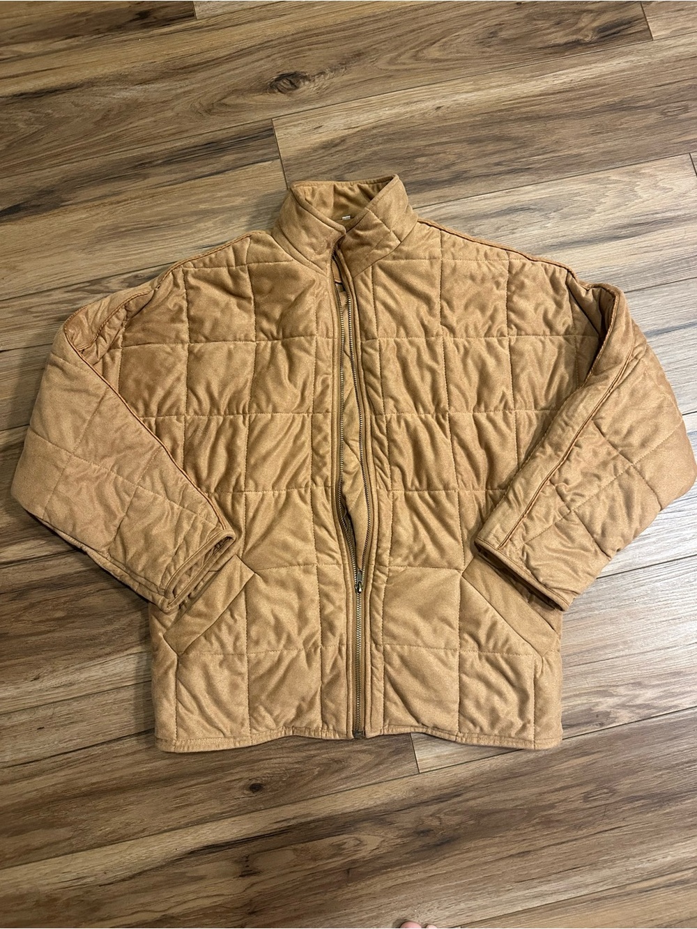 Quilted Tan Jacket - Coat